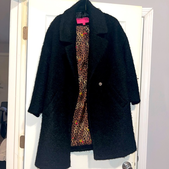 Betsey Johnson curly heavy wool coat - Picture 1 of 3